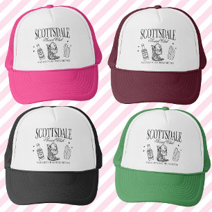 Custom Scottsdale Bachelorette Party Social Club Trucker Pet