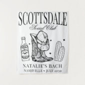 Custom Scottsdale Bachelorette Party Social Club Wandkleed (Voorkant)
