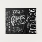 Custom Scottsdale Bachelorette Party Social Club Wandkleed (Voorkant (horizontaal))