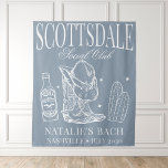 Custom Scottsdale Bachelorette Party Social Club Wandkleed<br><div class="desc">Welkom bij de Scottsdale Bachelorette Party Social Club, waar luxe in elk detail aan gepersonaliseerde stijl voldoet. Onze Custom Scottsdale Bachelorette Party Social Club Tapestry is de belichaming van chique voor uw Scottsdale vrijgezellenavontuur. Dompel jezelf onder in de vibe van "Scottsdale Before the Veil" met het westerne cowgirl vrijgezellenthema van...</div>
