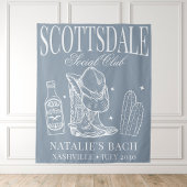 Custom Scottsdale Bachelorette Party Social Club Wandkleed