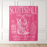 Custom Scottsdale Bachelorette Party Social Club Wandkleed<br><div class="desc">Stap in de Scottsdale Bachelorette Party Social Club met onze luxe Custom Tapestry, het perfecte middelpunt voor uw onvergetelijke viering. Of je nu de stad roze schildert of het wilde westen omarmt, dit wandtapijt is je paspoort voor een vrijgezelle ervaring als geen ander. Gemaakt van de beste materialen en versierd...</div>