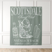 Custom Scottsdale Bachelorette Party Social Club Wandkleed