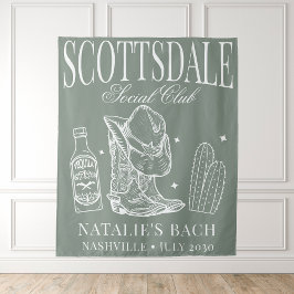 Custom Scottsdale Bachelorette Party Social Club Wandkleed