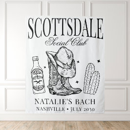 Custom Scottsdale Bachelorette Party Social Club Wandkleed