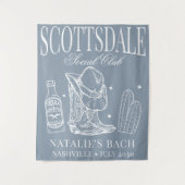 Custom Scottsdale Bachelorette Party Social Club Wandkleed (Voorkant)