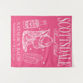 Custom Scottsdale Bachelorette Party Social Club Wandkleed (Voorkant (horizontaal))
