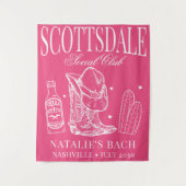 Custom Scottsdale Bachelorette Party Social Club Wandkleed (Voorkant)