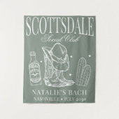 Custom Scottsdale Bachelorette Party Social Club Wandkleed (Voorkant)