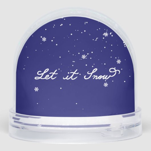 Custom Script Family Name Cute Snowman Christmas  Sneeuwbol (Achterkant)