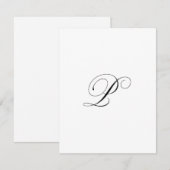Custom Script Monogram "P" Notitiekaartje (Voorkant / Achterkant)