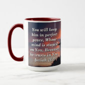 Custom Scripture Faith Coffee Mug Isaiah 26:3 Mok (Links)