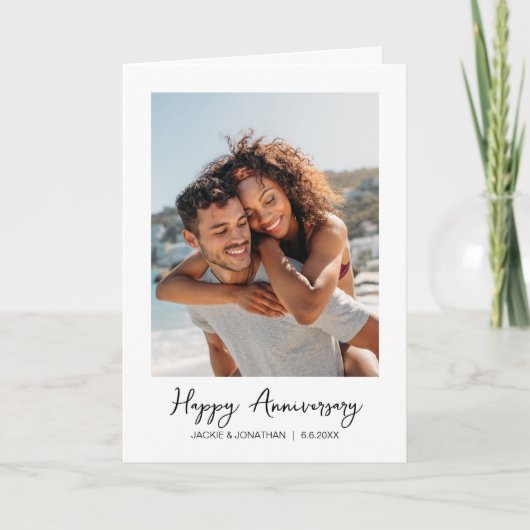 Custom Scripty Foto Happy Jubileum Kaart (Voorkant)