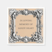 Custom Scroll Frame – Elegant funeral brown mocha Servet (Voorkant)