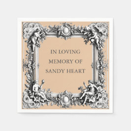 Custom Scroll Frame – Elegant funeral brown mocha Servet