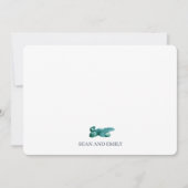 Custom Sea Turtle Painting Nautical Stationary Bedankkaart (Voorkant)