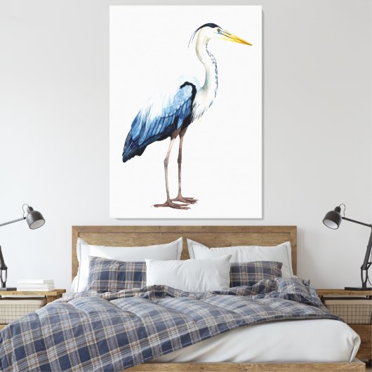 Custom Seabird Heron II Canvas Afdruk (Insitu (Slaapkamer))