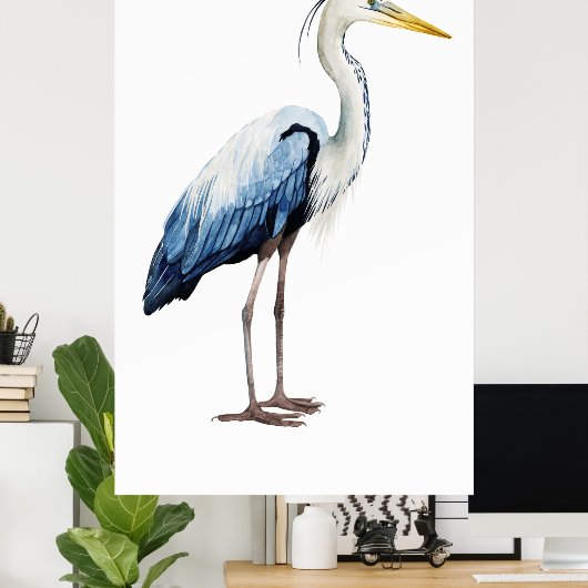 Custom Seabird Heron II Poster (Thuiskantoor)