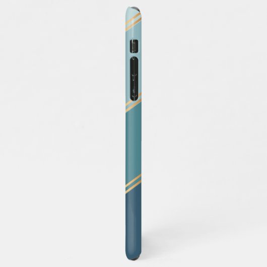Custom Seafoam Blauwgroen Blauwe Oceaan Groene Str iPhone Hoesje (Linkerkant)
