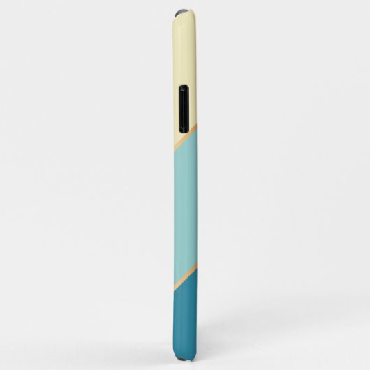 Custom Seafoam Blue Blauwgroen Aqua Turquoise Stri Case-Mate iPhone Case (Achterkant/rechts)