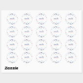 CUSTOM SEAL schattig confetti dot patroon koraal b Ronde Sticker (Vel)