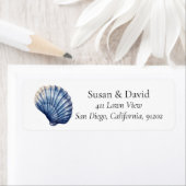 Custom Seashell Coastal Beach Etiket (Insitu)