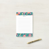 CUSTOM Seashells Border Grocery Shopping List Post-it® Notes (Op bureau)