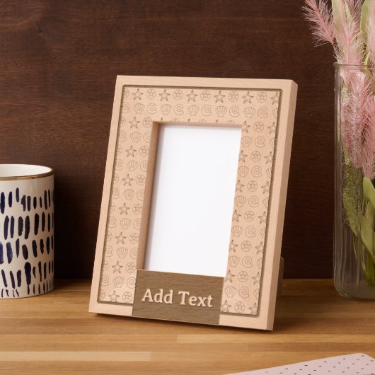 Custom Seashells gegraveerd hout Afbeelding Lijst (Links)