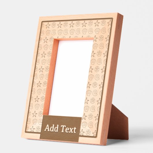 Custom Seashells gegraveerd hout Afbeelding Lijst (Links)