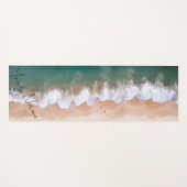 Custom Seashore Beach Calming Sunrise met naam Yogamat (Voorkant (horizontaal))