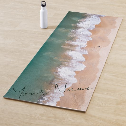 Custom Seashore Beach Calming Sunrise met naam Yogamat (In situ)