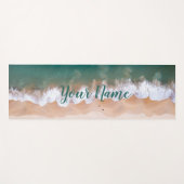 Custom Seashore Beach Calming Sunrise met naam Yogamat (Voorkant (horizontaal))