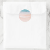 Custom Seaside Beach Sand Blue Zee Blank Sjabloon Ronde Sticker (Tas)