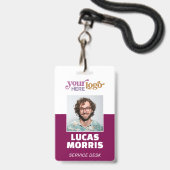 Custom Security Badge Employee/Event ID with Photo (Voorzijde met lanyard)