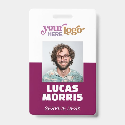 Custom Security Badge Employee/Event ID with Photo (Voorzijde)