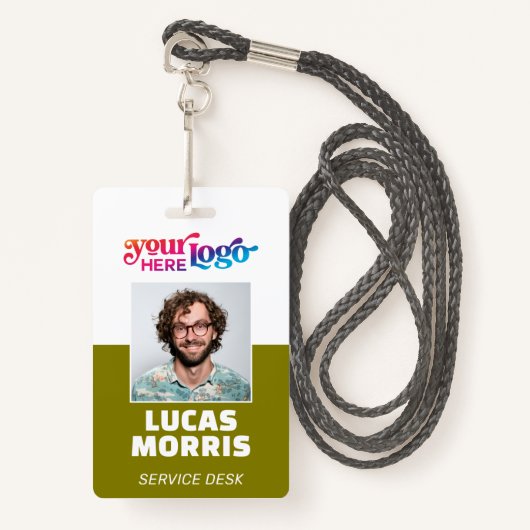 Custom Security Badge Employee/Event ID with Photo (Voorkant met draagriem)
