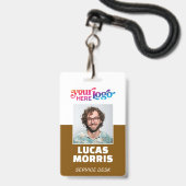 Custom Security Badge Employee/Event ID with Photo (Front with Lanyard)