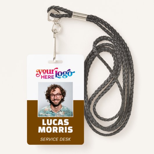 Custom Security Badge Employee/Event ID with Photo (Voorkant met draagriem)