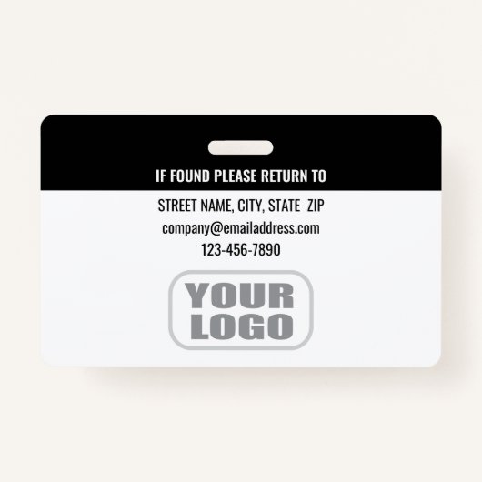 Custom Security Guard ID Foto Logo Naam Zwart Badge (Achterkant)