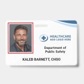 Custom Security Hospital Employee Photo ID Badge (Voorkant)