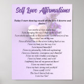 Custom Self Love Affirmming Poster (Voorkant)