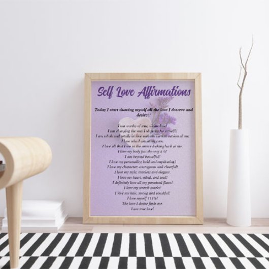Custom Self Love Affirmming Poster