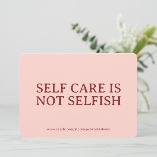 Custom Self-Love & Mental Health Reminder Card Set Feestdagenkaart (Staand voorkant)