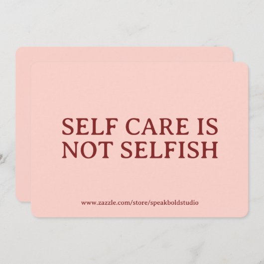 Custom Self-Love & Mental Health Reminder Card Set Feestdagenkaart (Voorkant / Achterkant)