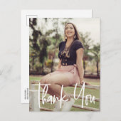 Custom Senior Afstuderen Foto Dank u Aankondigingskaart (Voorkant / Achterkant)