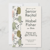 Custom Senior Music Overweging Abstract groen Kaart (Voorkant)