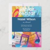 Custom Senior Muziek Overweging Pop Art Abstract Kaart (Voorkant)