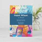Custom Senior Muziek Overweging Pop Art Abstract Kaart (Staand voorkant)