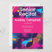 Custom Senior Overweging Muziek Pop Art Abstract Kaart (Voorkant)