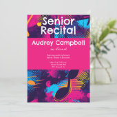 Custom Senior Overweging Muziek Pop Art Abstract Kaart (Staand voorkant)